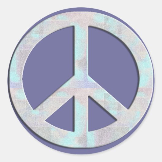 Blues Peace Sign Sticker (Vorderseite)