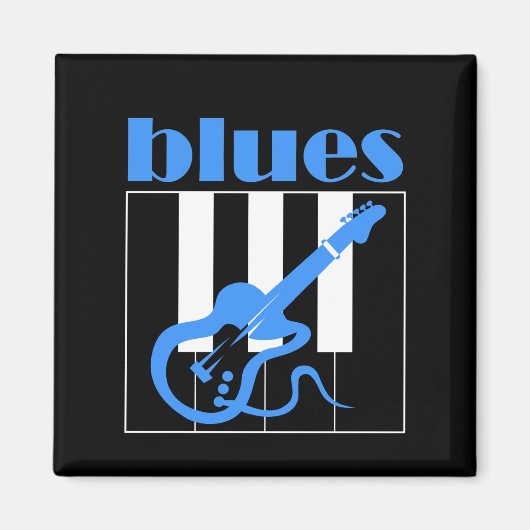 Blues Piano und Gitarre Magnet (Vorne)