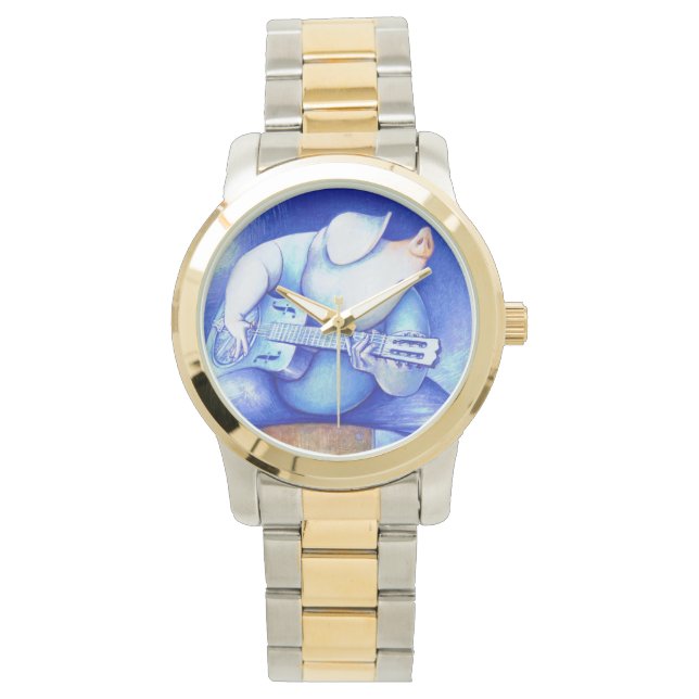 Blues Pig Guitar Watch Armbanduhr (Vorderseite)