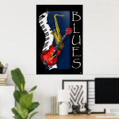 Blues Poster (Heimbüro)