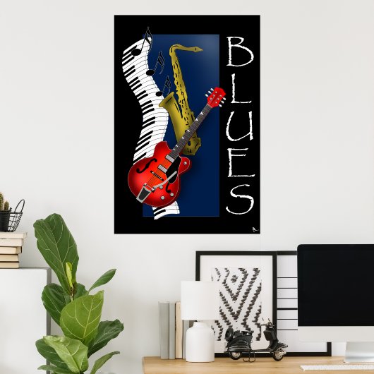 Blues Poster (Heimbüro)