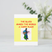 Blues Postkarte (Stehend Vorderseite)
