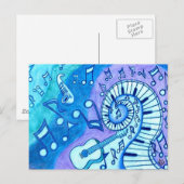 Blues Postkarte (Vorne/Hinten)