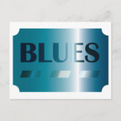 Blues Postkarte (blau) (Vorderseite)