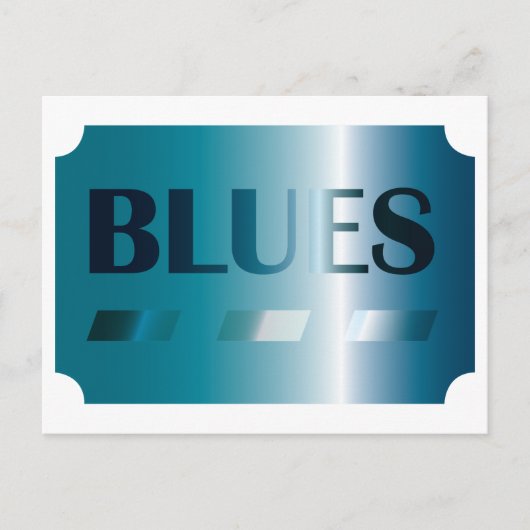 Blues Postkarte (blau) (Vorderseite)