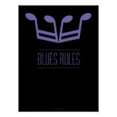 Blues Rules Glossy Poster (Vorderseite)