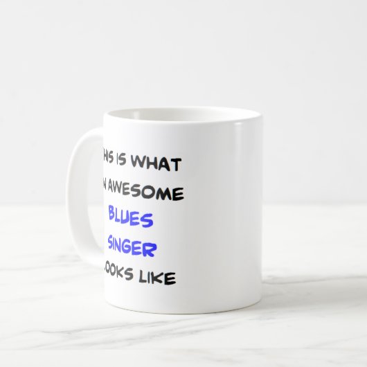 Blues Sängerin, phantastisch Kaffeetasse (Vorderseite Links)