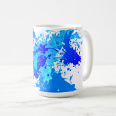 Blues Shades Colors im Stilstil Kaffeetasse (VorderseiteRechts)