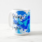 Blues Shades Colors im Stilstil Kaffeetasse (Vorderseite Links)