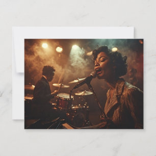 Blues singen, Afroamerikaner, Nachtclub Postkarte