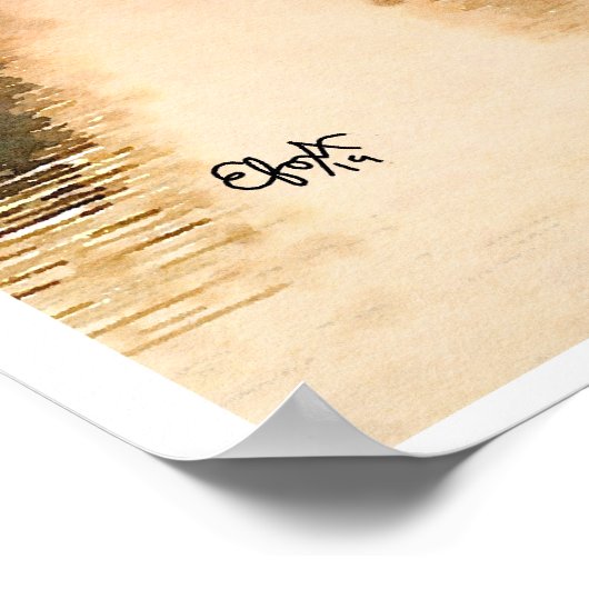 Blues Sonntagmorgen Poster (Ecke)