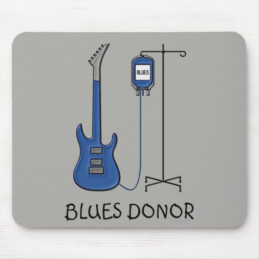 Blues-Spender-Gitarre Mousepad (Vorne)