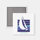 Blues Square_Nantucket-Magnet Magnet (Vorderseite/Rückseite)