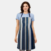 Blues Stripes Blue White Schürze (Getragen)