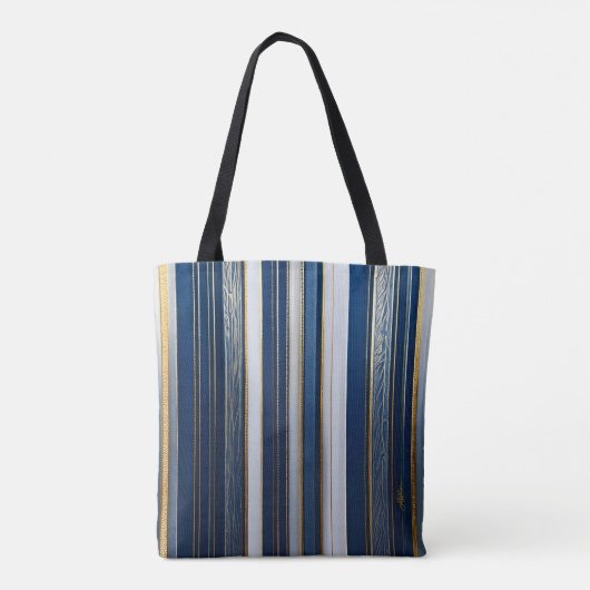Blues Stripes Blue White Tasche (Rückseite)