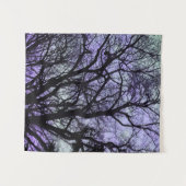 Blues Tree Shadows Forest Hues Wandteppich (Vorderseite (Horizontal))