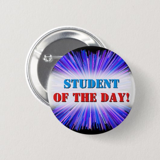 Blues-u. Purpur-Linie Explosions-Muster Button (Vorne & Hinten)