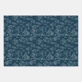 Blues über den Niedlichen Ozean Geschenkpapier Set (Vorderseite)