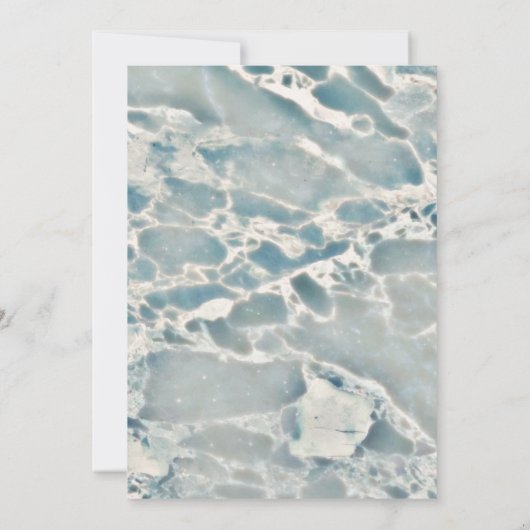 Blues über Hochzeiten von Beach Sea Glass Einladung (Rückseite)