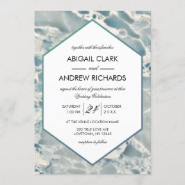 Blues über Hochzeiten von Beach Sea Glass Einladung