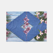 Blues und getekte Diamantenmuster Fleece leer (Vorderseite (Horizontal))