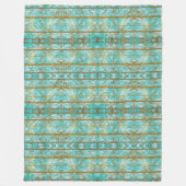 Blues- und Goldmuster Fleecedecke (Vorderseite)