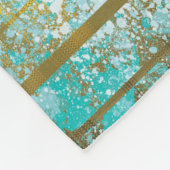 Blues- und Goldmuster Fleecedecke (Ecke)