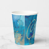 Blues und Golds 8 oz. Pappbecher (Rechts)