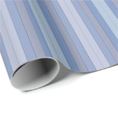 Blues und Graufarbstreifen auf Aquarellpapier Geschenkpapier (Rolleneckpunkt)