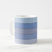 Blues und Graufarbstreifen auf Aquarellpapier Kaffeetasse (Vorderseite Links)