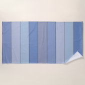 Blues und Graufarbstreifen auf Aquarellpapier Strandtuch (Vorderseite)