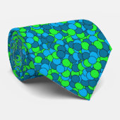 Blues und Green Neck Tie Krawatte (Gerollt)