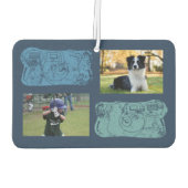 Blues und Grüntöne von Kameras nach Maß Autolufterfrischer (Rückseite)