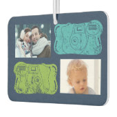 Blues und Grüntöne von Kameras nach Maß Autolufterfrischer (Links)