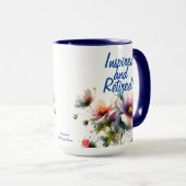 Blues und Pinsel: Aquarell Tasse (VorderseiteRechts)