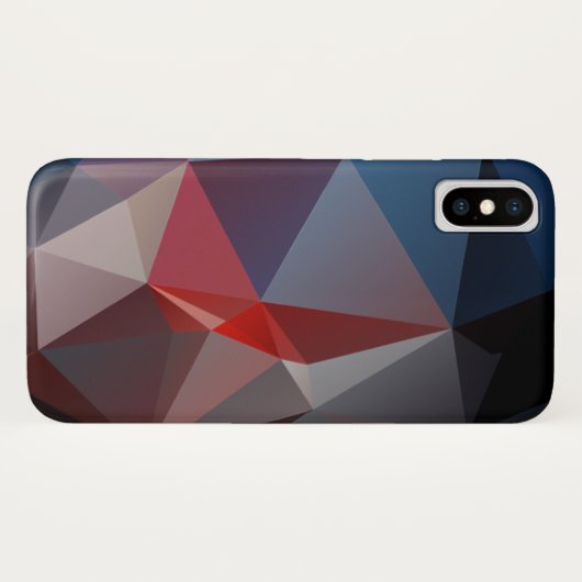 Blues und Reds Abstrakte Pyramide Kunst Case-Mate iPhone Hülle (Rückseite (Horizontal))