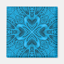 Blues Vintages blaues Fraktal Kaleidoskop