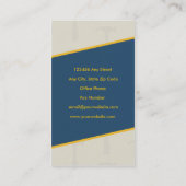 Blues-Visitenkarte Visitenkarte (Rückseite)