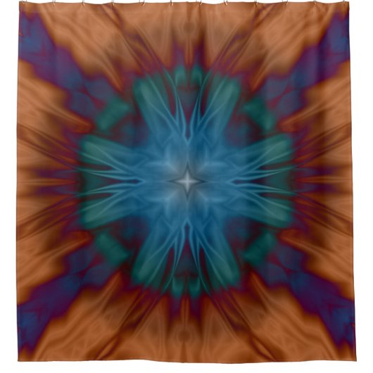 Blues von Kupfer Duschvorhang (Vorderseite)