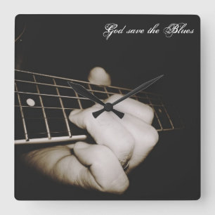 Blues Wall Clock Quadratische Wanduhr