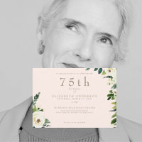 Blues White Floral Geburtstag