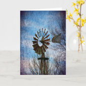 Blues Windmill Karte (Gelbe Blume)