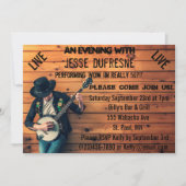 Blues zum Geburtstag Einladung (Vorderseite)