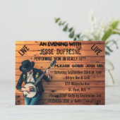 Blues zum Geburtstag Einladung (Stehend Vorderseite)