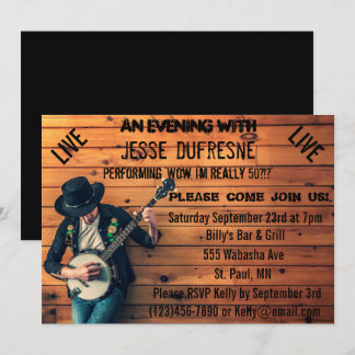 Blues zum Geburtstag Einladung