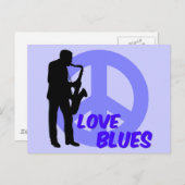 Blues zur Liebe des Friedens Postkarte (Vorne/Hinten)