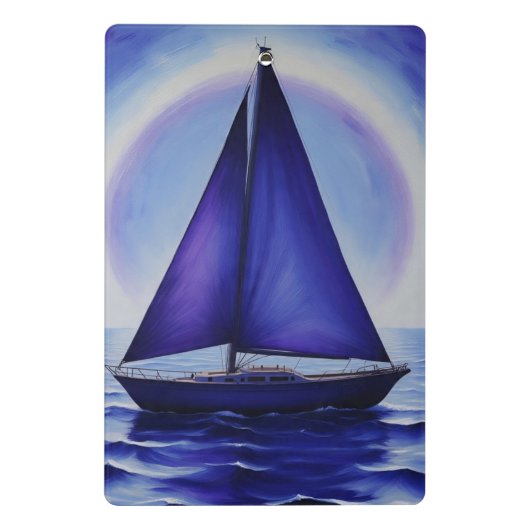 BlueSailBoat Mini Klemmbrett (Rückseite)