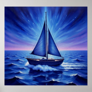 BlueSailBoat Poster