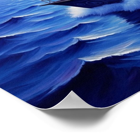 BlueSailBoat Poster (Ecke)