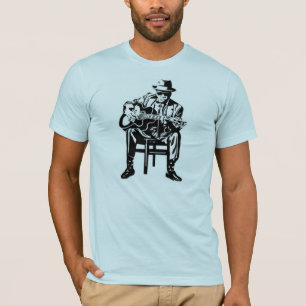 Bluesgitarren-Soulmann-Musikert-shirt T-Shirt